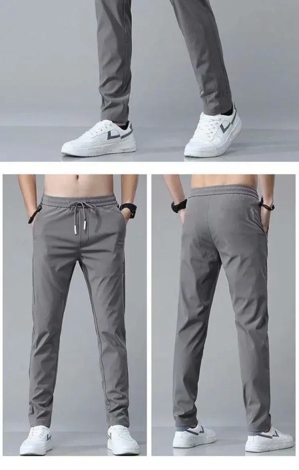 Drawstring Trousers Thin Casual Pants Korean Version Loose Straight Sweatpants Mens Clothing - Image 8