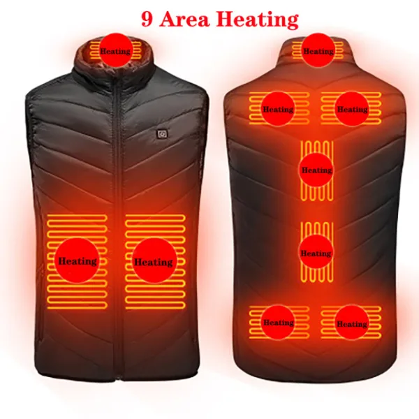 Heated Vest Washable Usb Charging Electric Winter Clothes - Image 2