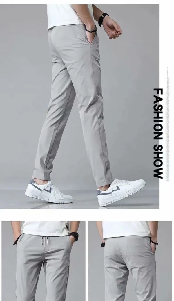 Drawstring Trousers Thin Casual Pants Korean Version Loose Straight Sweatpants Mens Clothing - Image 7