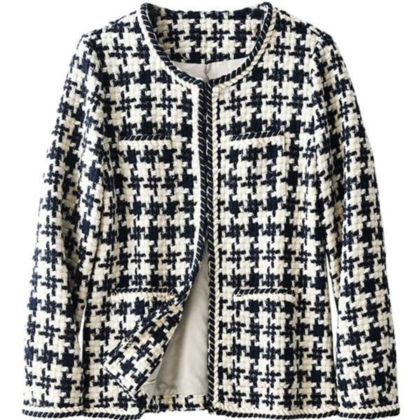 Houndstooth Small Fragrance Jacket Women Clothing - Image 2